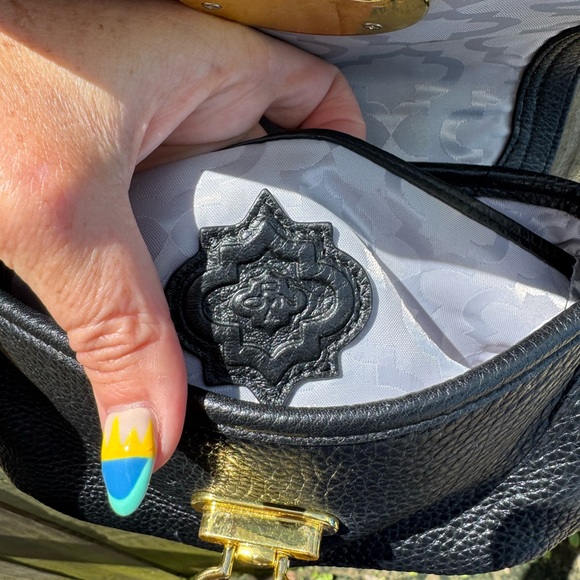 Small Black Leather Oryany Crossbody Bag - Picture 7 of 9